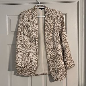 Express Satin Animal Print Blazer
